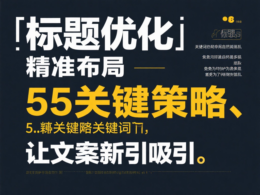 觉得标题不够吸引?随时沟通助提升质量! 精准布局关键词,是优化标题质量的重要环节。然而,关