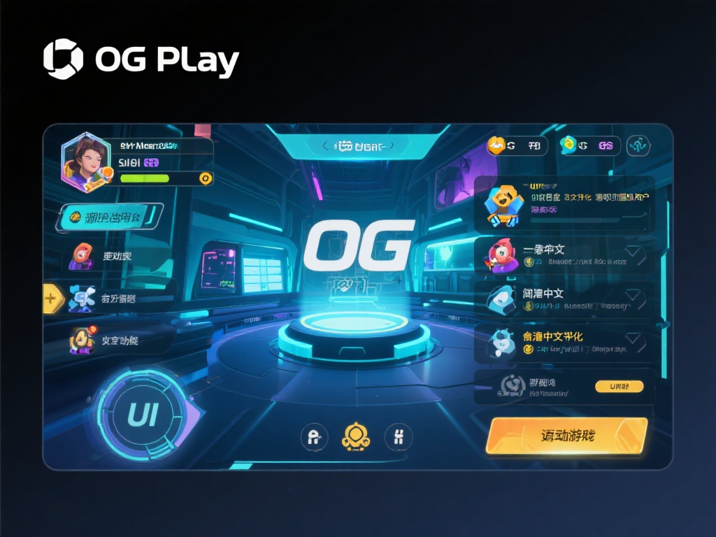 OG平台注重科技感与互动性：采用了更现代化的UI设