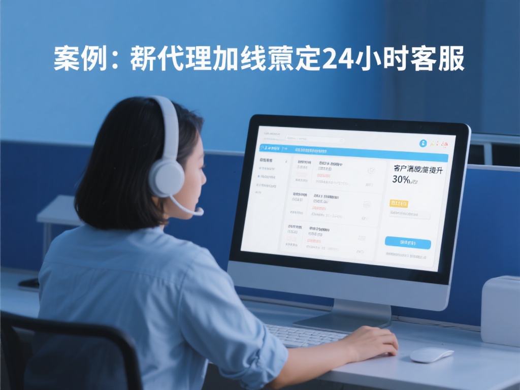 案例：某代理通过设置24小时在线客服，为客户及时解