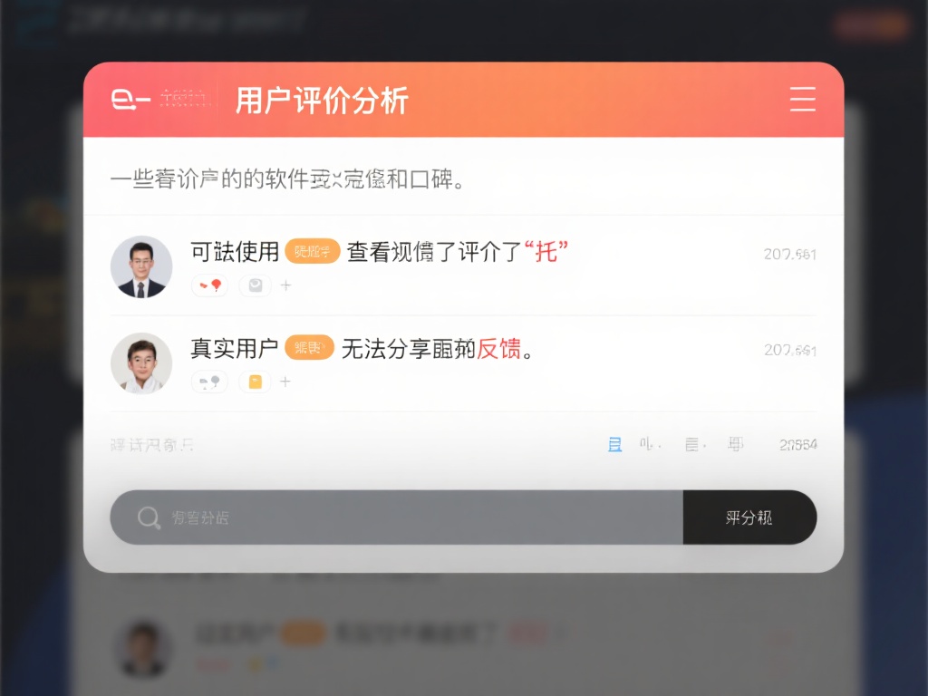 用户评价分析：查看使用者的评价和口碑。一些虚假的软