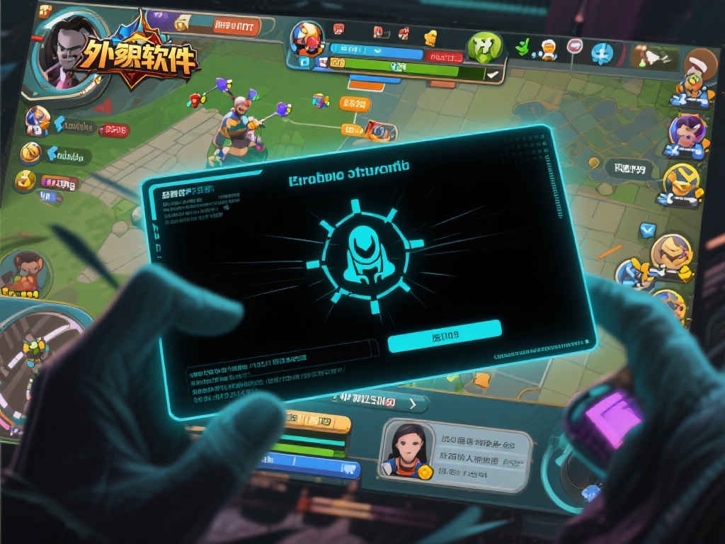 外挂软件，一种用于修改或干扰游戏机制的工具，试图破