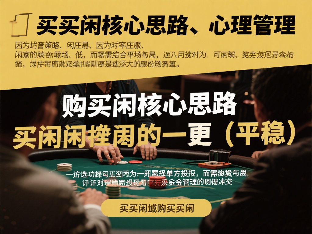 深入解析百家乐实战攻略,买闲技巧全揭秘 买闲的核心思路与心理管理
买闲本质上是一种更“平